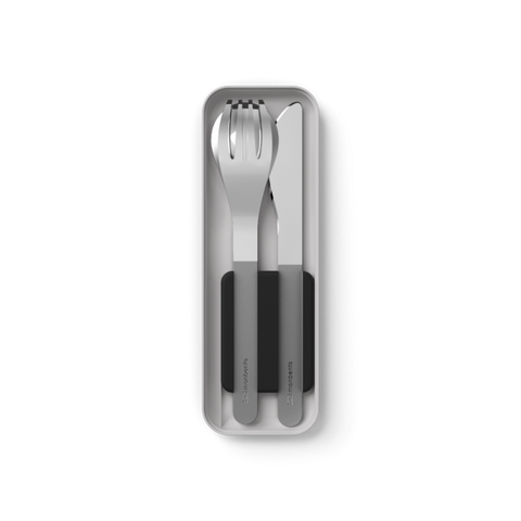 Monbento MB Slim black Onyx / Black - French Design. To-go cutlery-set - new generation